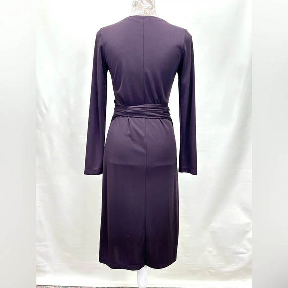 Kenneth Cole eggplant wrap dress size small excellent condition - Picture 5 of 9